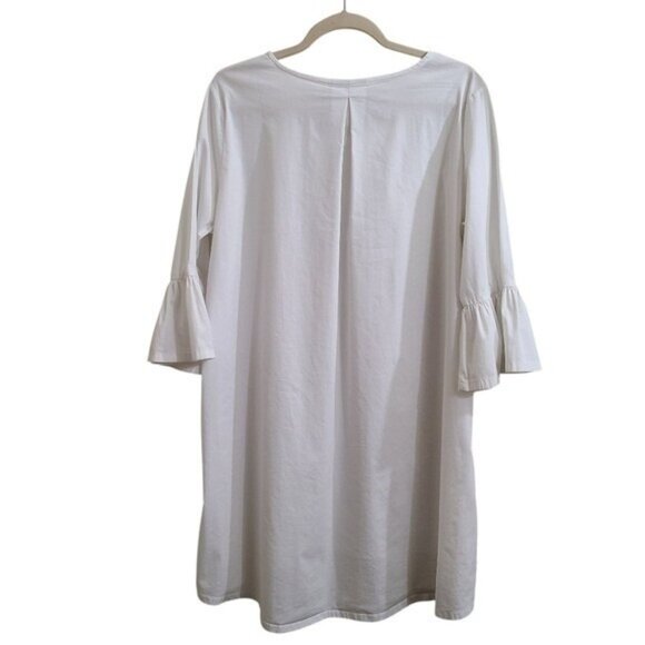 Bryn Walker Womens Phyrne White High Low Oversized Shirt Tunic M - Picture 2 of 7